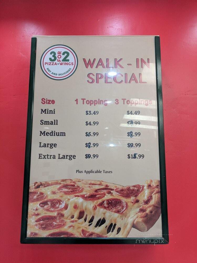 3 For Two Pizza & Wings - Mississauga, ON menu_pic