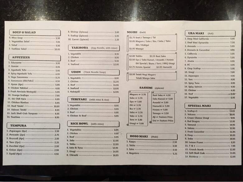 Sushiwa - Abbotsford, BC menu_pic