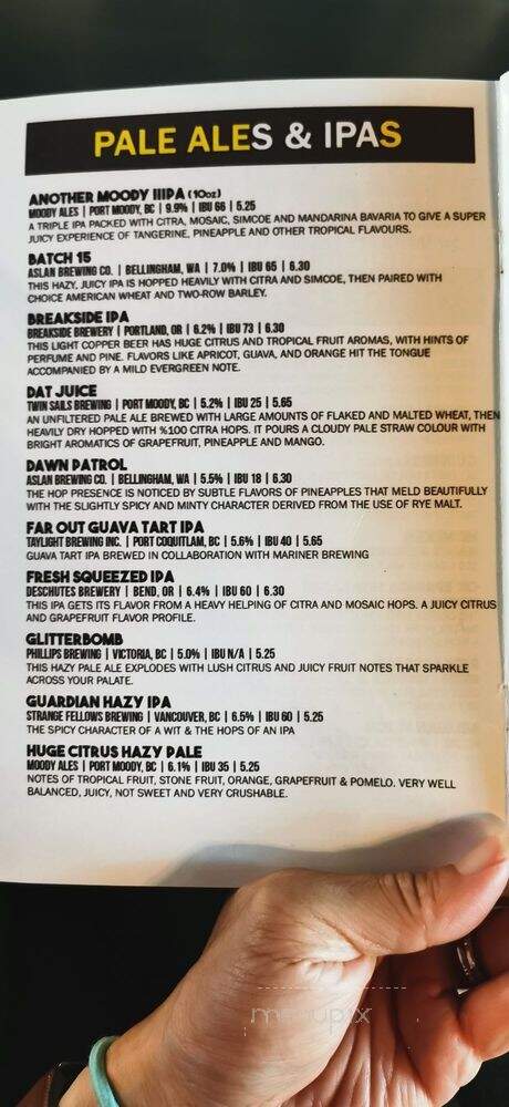John B. Neighborhood Pub - Coquitlam, BC menu_pic