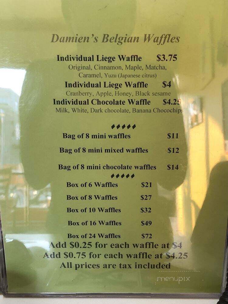 Damien's Belgian Waffles - Richmond, BC menu_pic