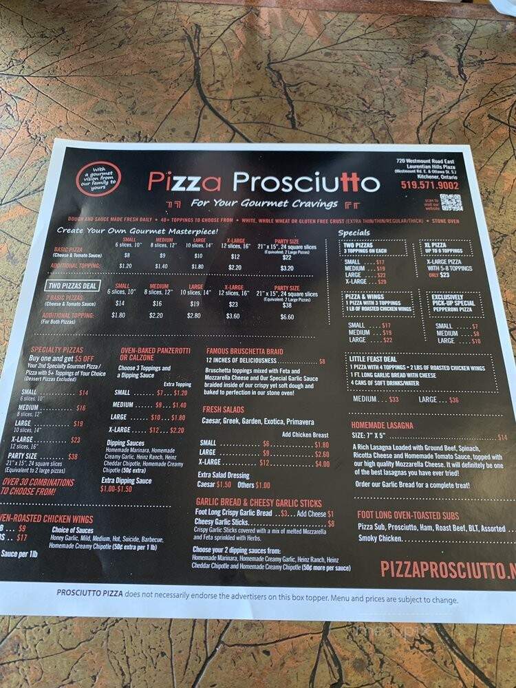 Pizza Prosciutto - Kitchener, ON