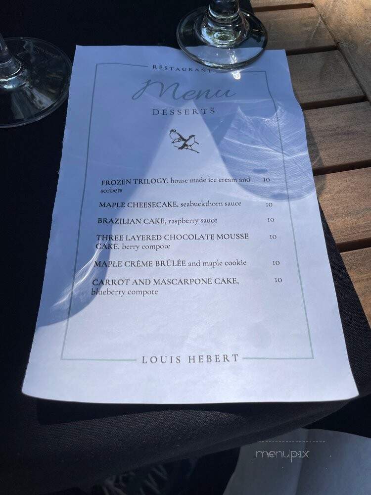 Restaurant Louis-Hebert - Quebec, QC menu_pic