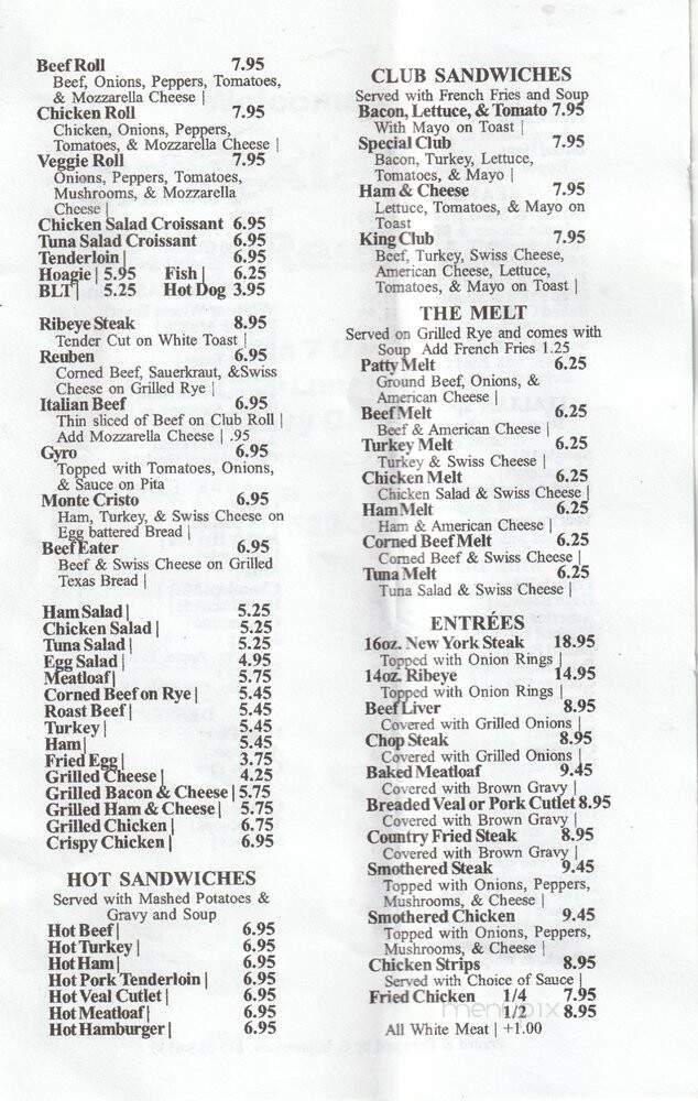 Smitty's Family Restaurant - King Kirkland, ON menu_pic