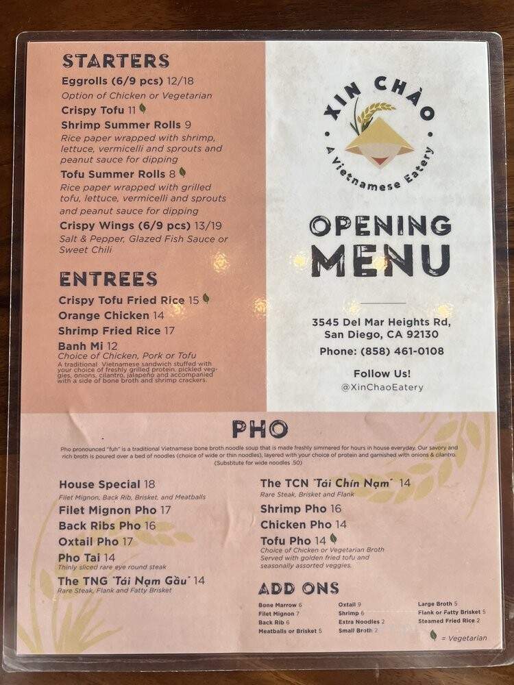 Xin House Restaurant - Richmond, BC menu_pic