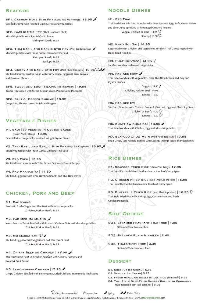 Lemon Grass - Ottawa, ON menu_pic