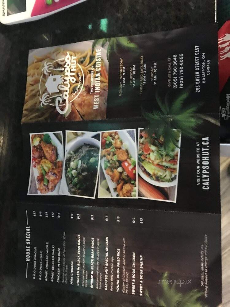 Calypso Hut Too - Brampton, ON menu_pic