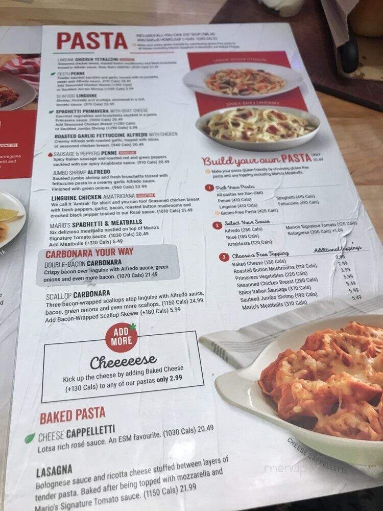 East Side Mario's - Brampton, ON menu_pic