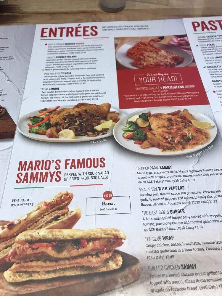 East Side Mario's - Brampton, ON menu_pic
