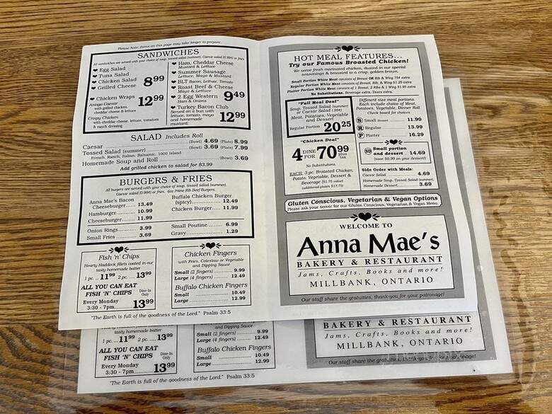 Anna Mae's Bakery & Restaurant - Milverton, ON