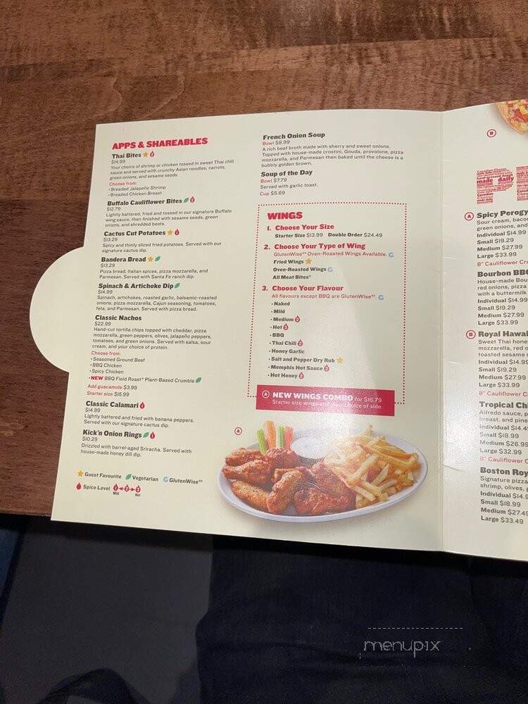 Boston Pizza - Fort Mcmurray, AB menu_pic