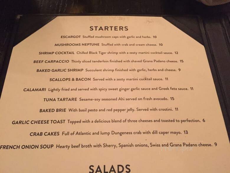 Keg Steakhouse & Bar - Toronto, ON menu_pic