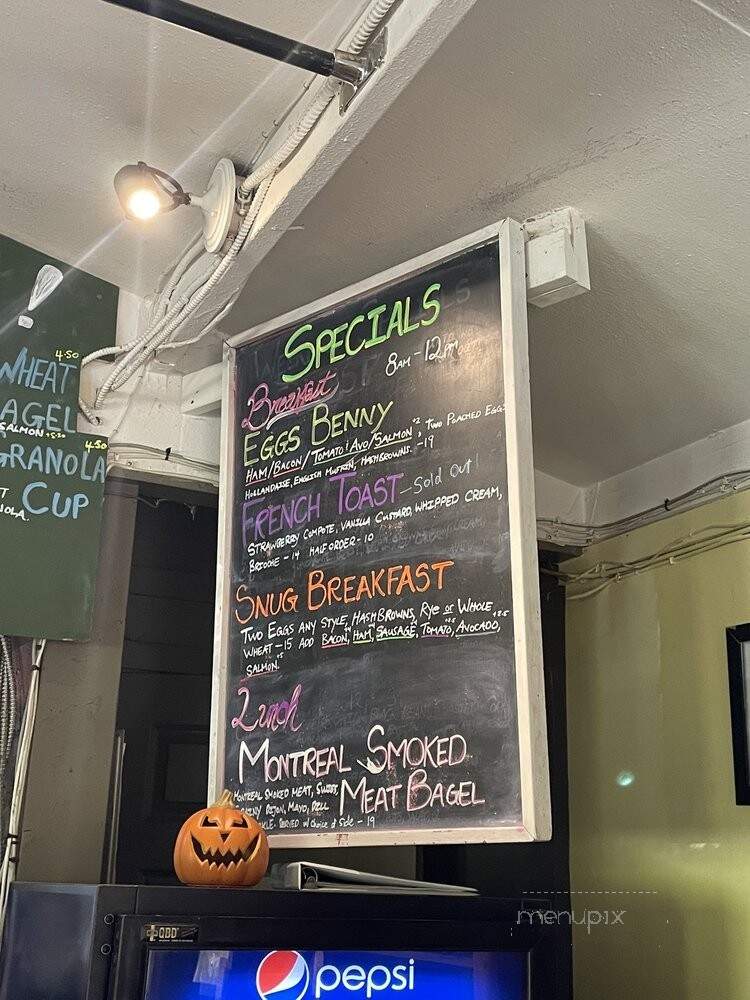 Snug Cafe - Bowen Island, BC menu_pic