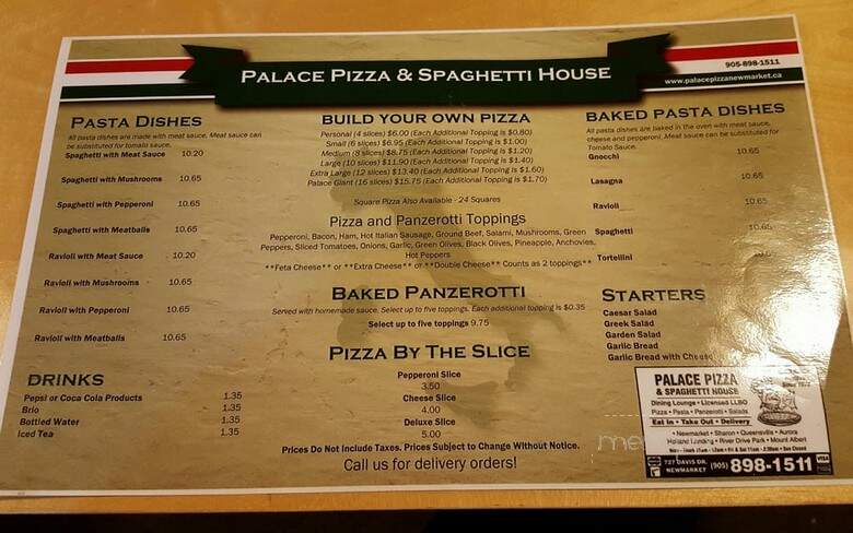 Palace Pizza & Spaghetti House - Newmarket, ON
