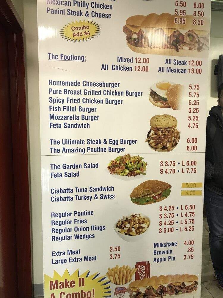 Steak & Cheese Factory - Toronto, ON menu_pic