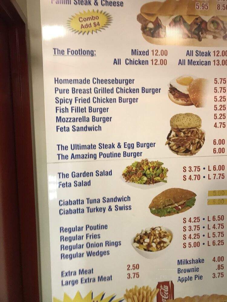 Steak & Cheese Factory - Toronto, ON menu_pic