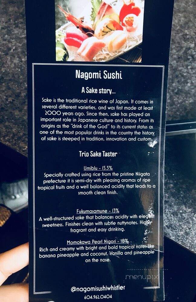 Nagomi Sushi at Base of Blackcomb Mtn. - Whistler, BC