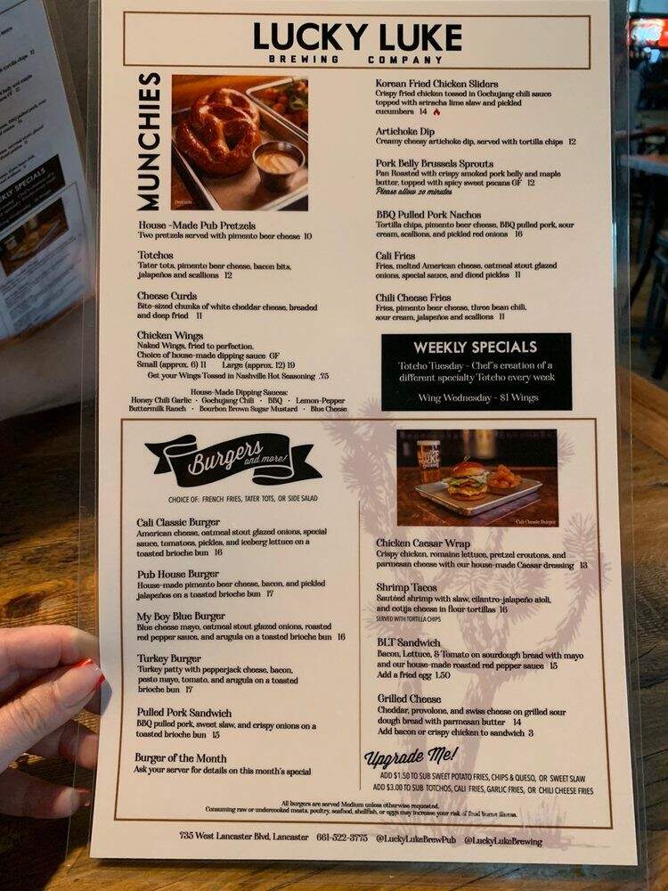 Big Luke's Bar & Grill - Lancaster, ON menu_pic
