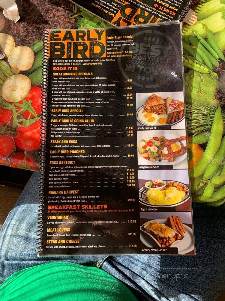 Early Bird Restaurant - Saint Catharines, ON menu_pic