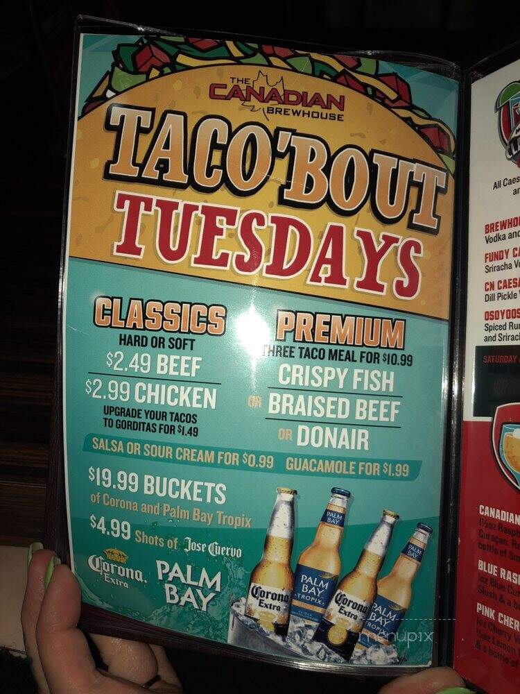 The Canadian Brewhouse - Strathcona County, AB menu_pic