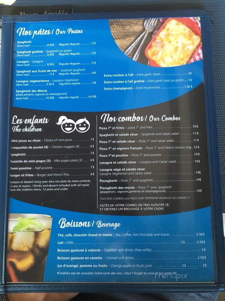 Restaurant Le Montagnais - Saint-Tite-Des-Caps, QC menu_pic
