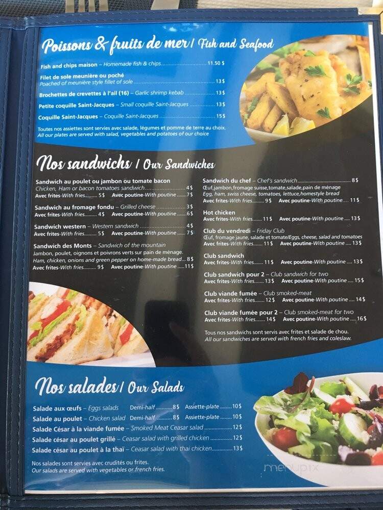Restaurant Le Montagnais - Saint-Tite-Des-Caps, QC menu_pic