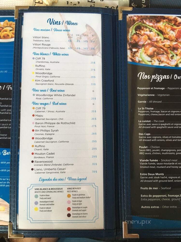 Restaurant Le Montagnais - Saint-Tite-Des-Caps, QC menu_pic