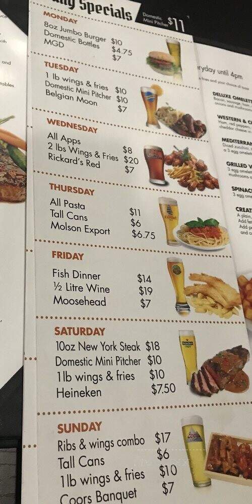 Scruffy Murphy's Irish Pub - Toronto, ON menu_pic