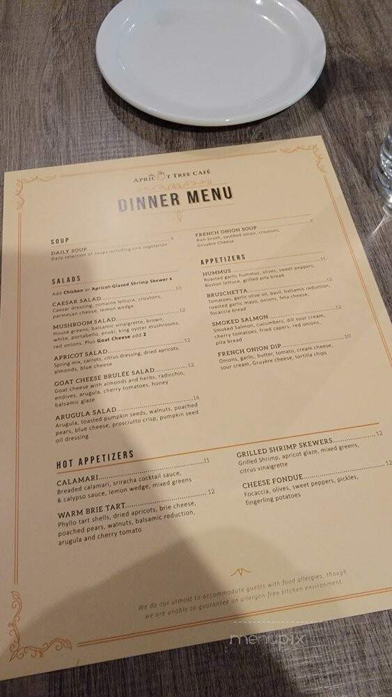 Apricot Tree Cafe - Mississauga, ON menu_pic