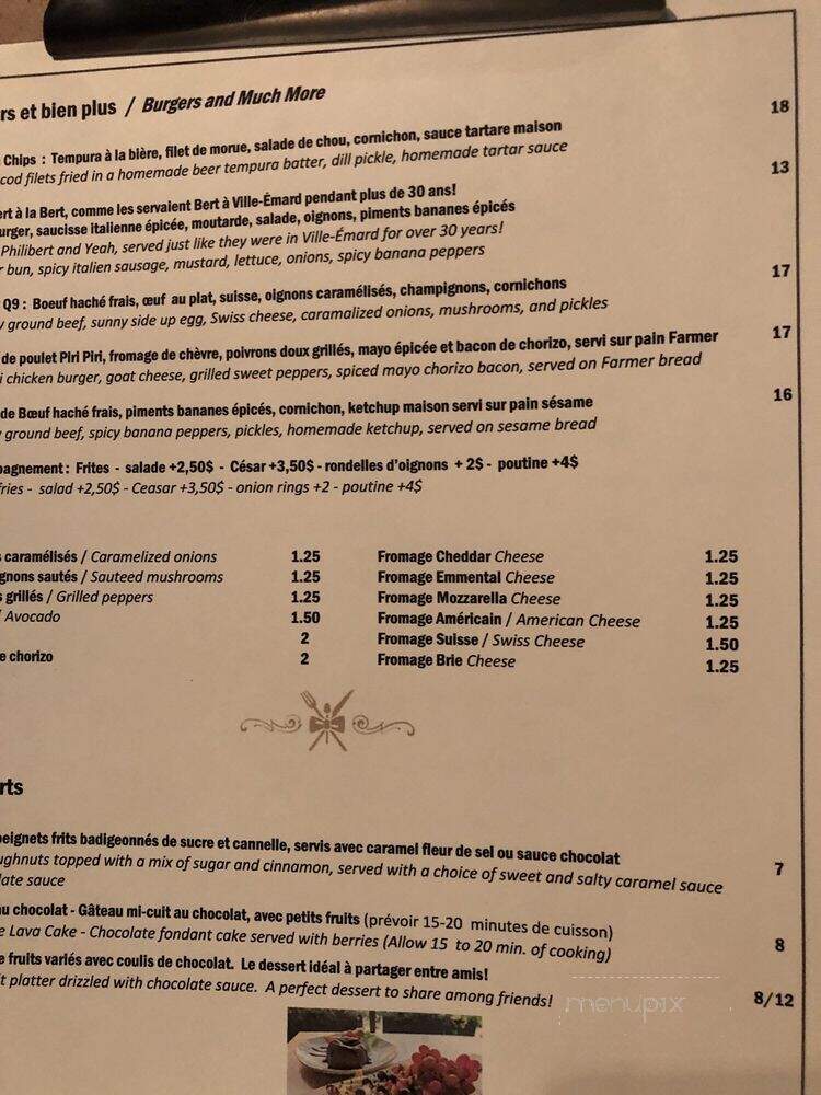 Resto Quoi de N'Oeuf - Montreal, QC menu_pic