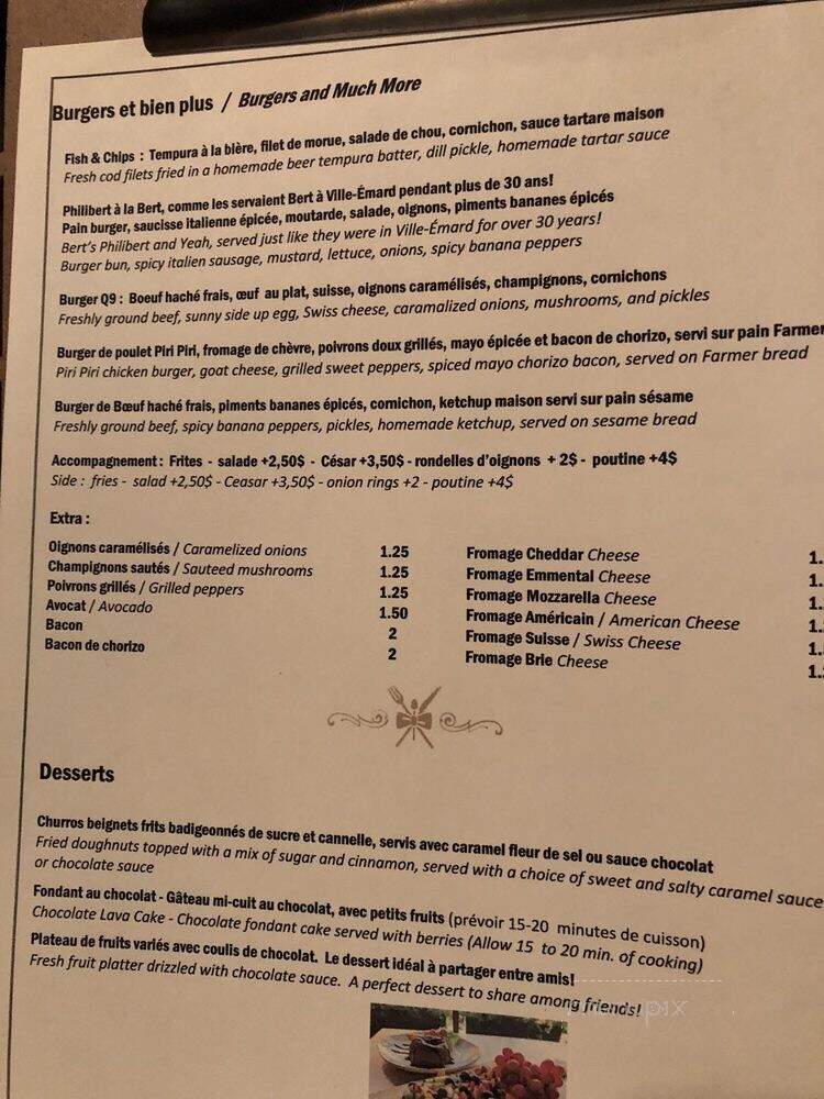 Resto Quoi de N'Oeuf - Montreal, QC menu_pic