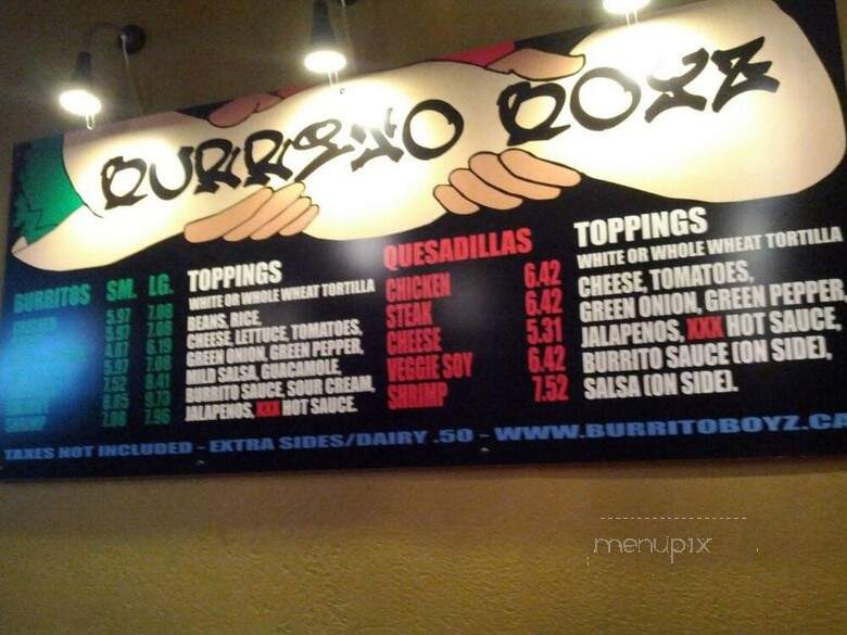 Burrito Boyz - Toronto, ON menu_pic