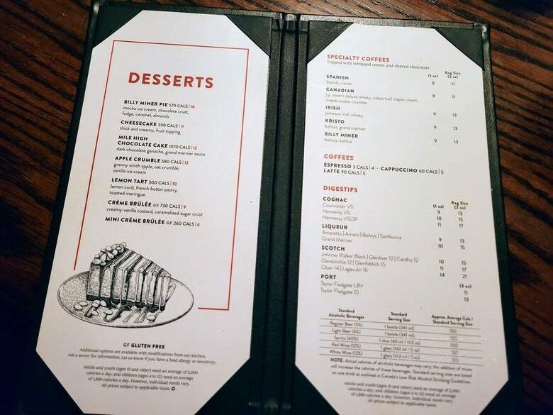 Keg Steakhouse & Bar - Toronto, ON menu_pic