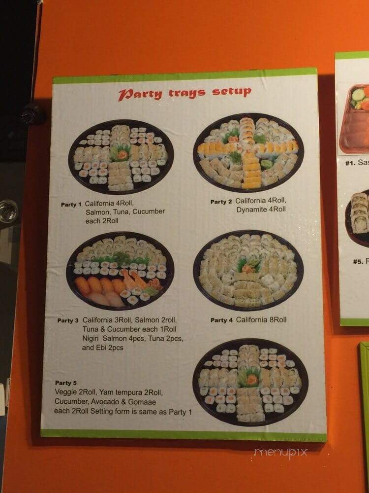 Sushigo - Vancouver, BC menu_pic