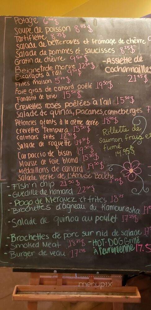 L'amuse Bouche Restaurant - Kamouraska, QC menu_pic