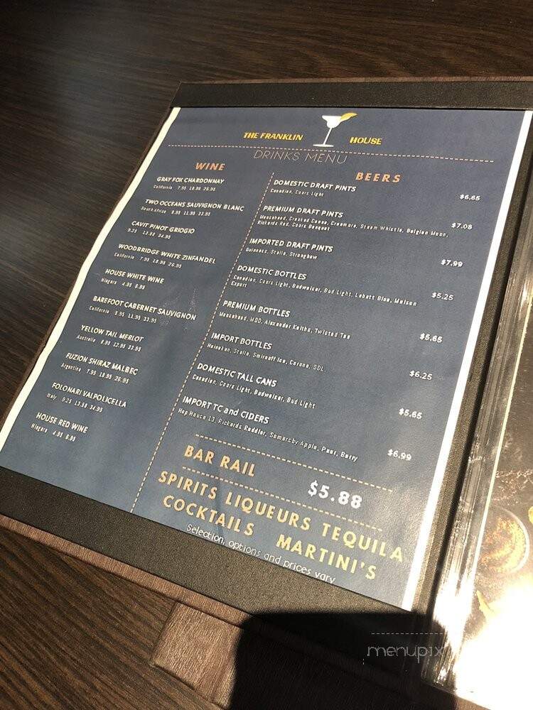 The Franklin House - Mississauga, ON menu_pic