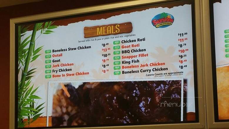 Sunrise Caribbean Restaurant - Toronto, ON menu_pic