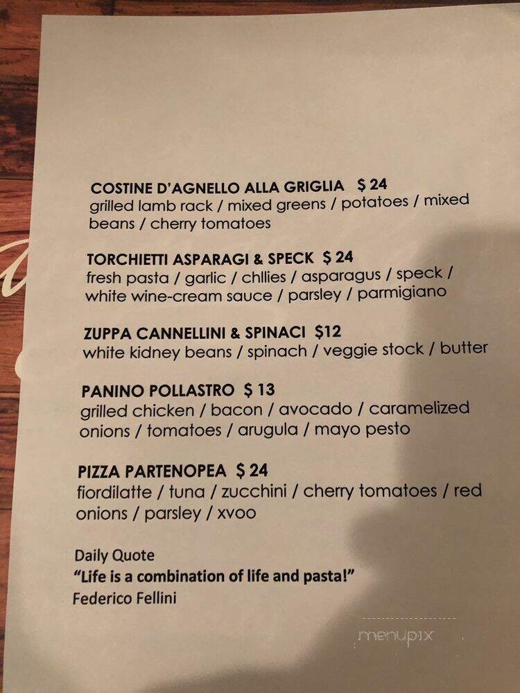 Mangia and Bevi Resto-Bar - Toronto, ON menu_pic