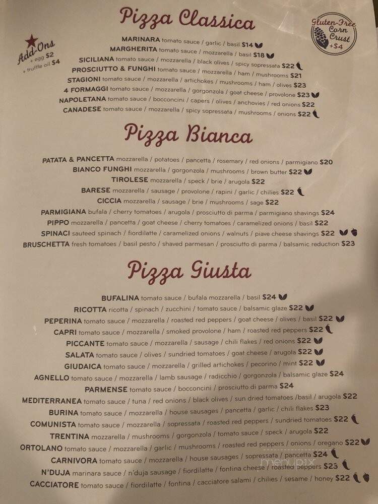 Mangia and Bevi Resto-Bar - Toronto, ON menu_pic