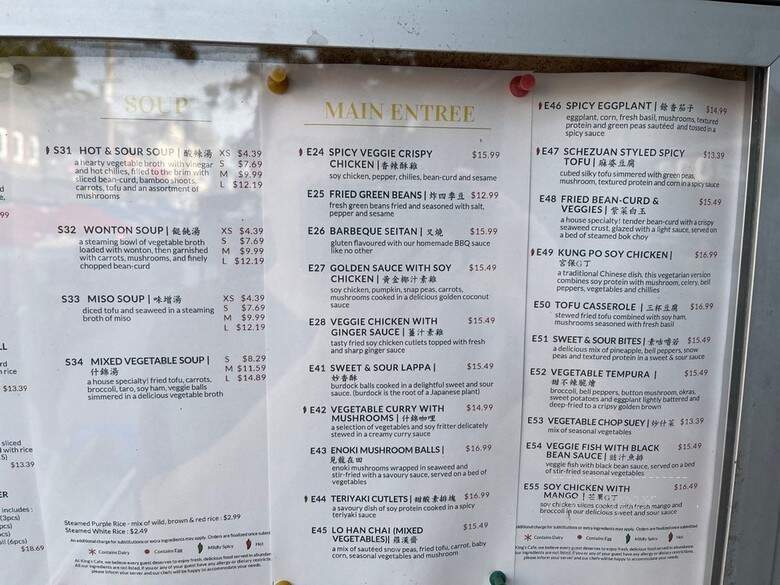 King's Cafe - Toronto, ON menu_pic