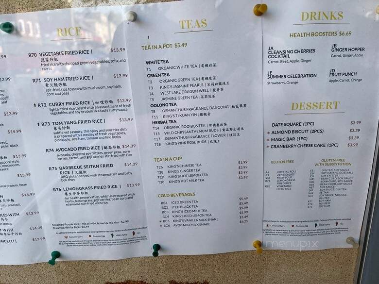 King's Cafe - Toronto, ON menu_pic