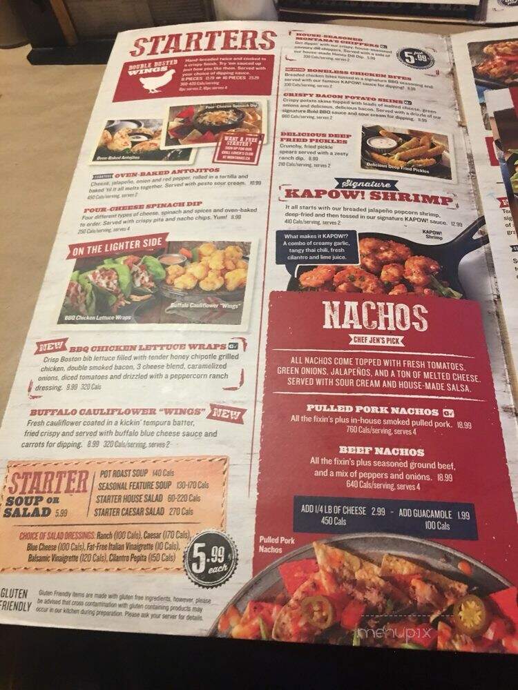 Montana's Cookhouse Bar & Grill - Ottawa, ON menu_pic