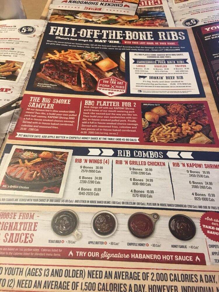 Montana's Cookhouse Bar & Grill - Ottawa, ON menu_pic