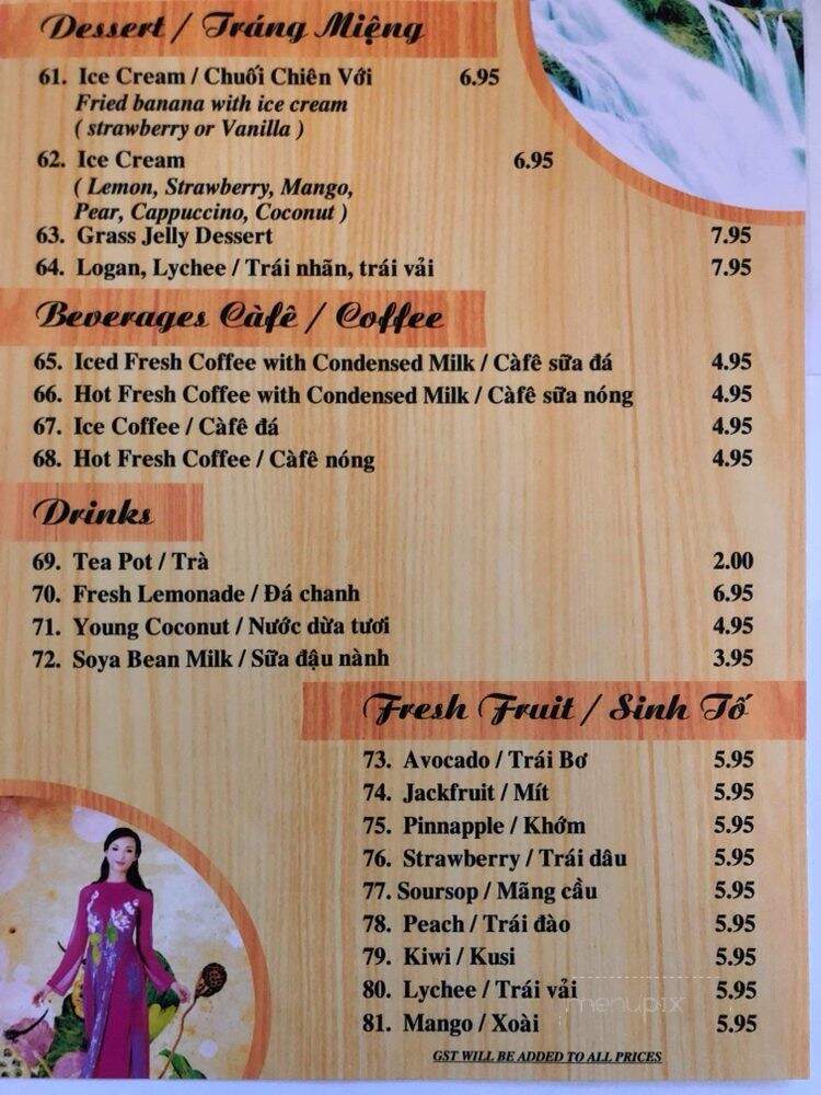 Bolsa Vietnamese - Calgary, AB menu_pic