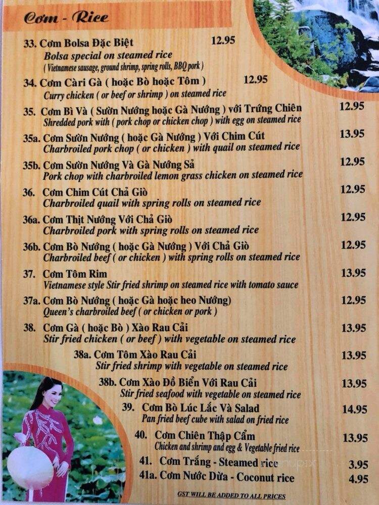 Bolsa Vietnamese - Calgary, AB menu_pic
