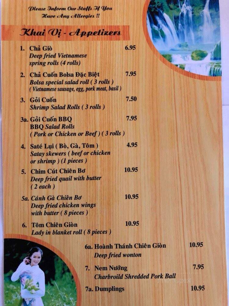 Bolsa Vietnamese - Calgary, AB menu_pic