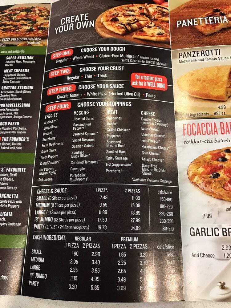 Pizza Nova - Toronto, ON menu_pic