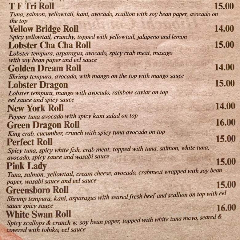 Fuji Japanese Restaurant - Guelph, ON menu_pic