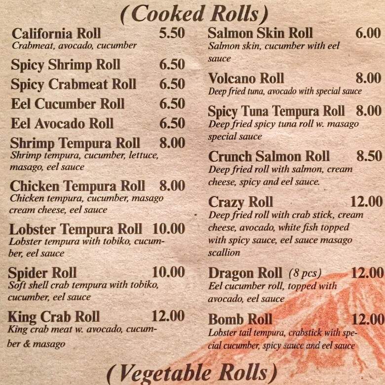 Fuji Japanese Restaurant - Guelph, ON menu_pic