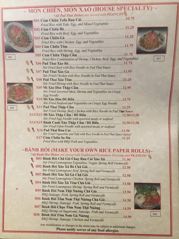 Pho Mi Bo Ga - Ottawa, ON menu_pic