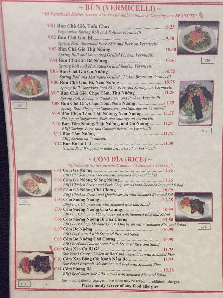 Pho Mi Bo Ga - Ottawa, ON menu_pic